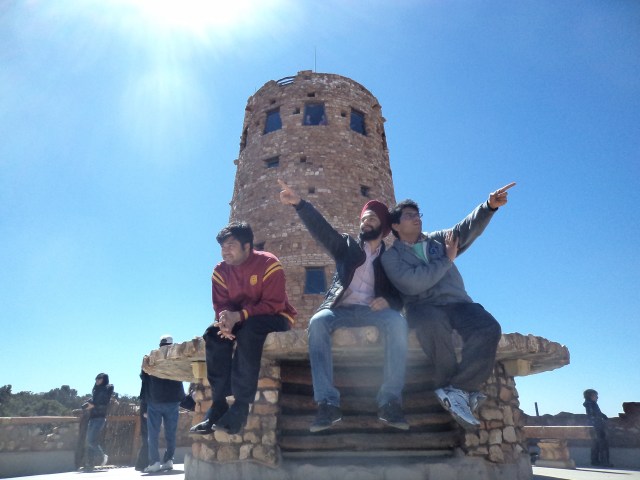 At the Watchtower, Grand Canyon Ritadhi, Vishwa and Karan