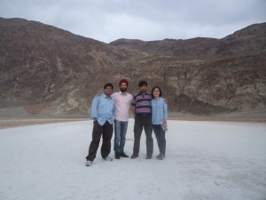 Standing Tall at the Lowest point in Western Hemisphere! Badwater Basin, Death Valley Vishwa, karan, Ritadhi and Mingjiao