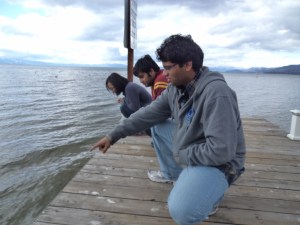 Look its a lake!  Lake Tahoe Mingjiao, Ritadhi and Vishwa