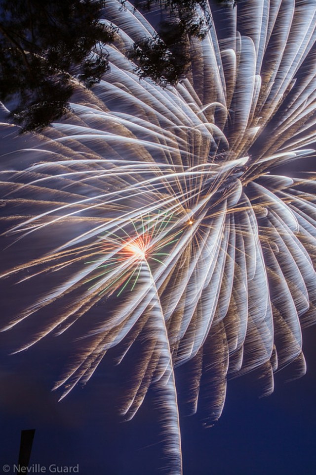 Fireworks at the Craneway Pavilion
