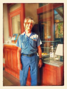 Mailman Richard and his psychedelic haircut