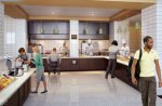 Architectural rendering of the new food service area