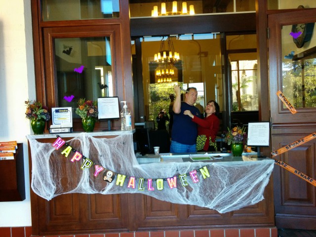 Front Desk manager Liliana Cardile "ambushed" at the FD by RA Greg Moore