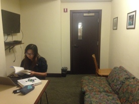 Working Hard! The Sixth Floor lounge