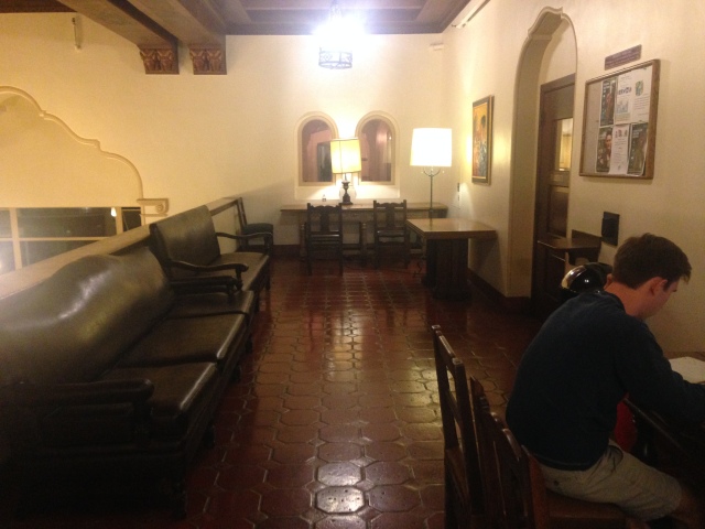 Mezzanine study area on south side of Great Hall