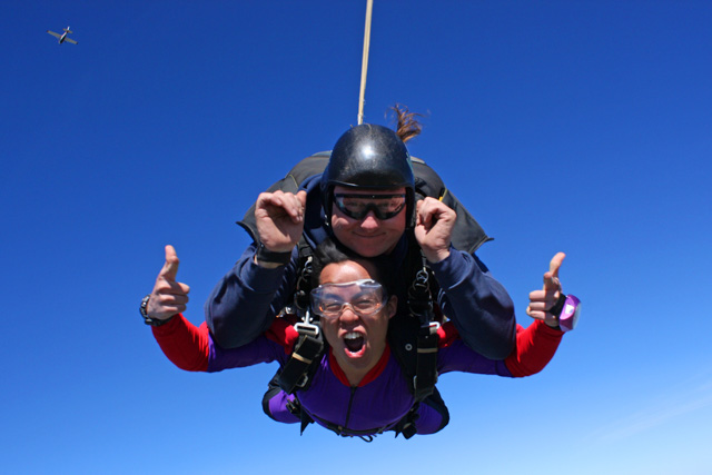 Skydiving in Lodi, California.