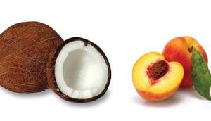 Coconut and peach