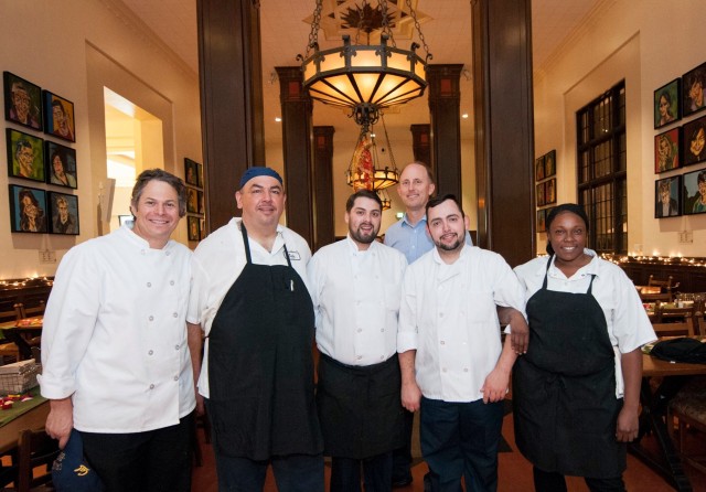 From left: Jordan Lichman, Sean Garcia, Santino Vera, Greg Poulios, Miguel Alvarez, Margie Fowler (Photo by Keegan Houser)