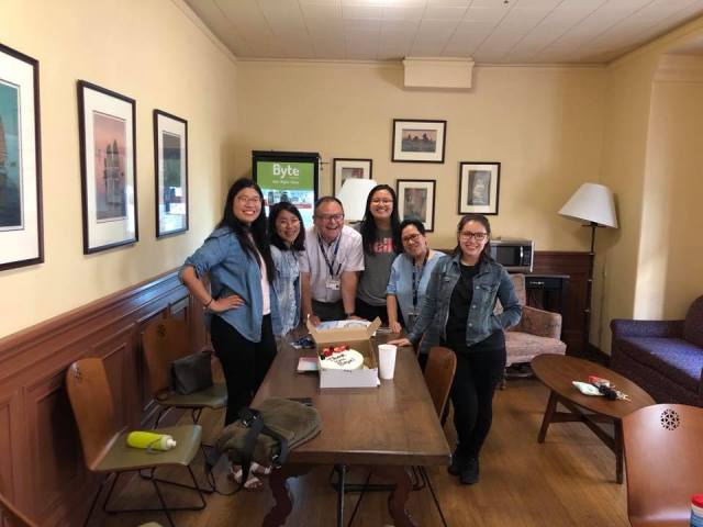 Soya Mori and students at an ASL class during the summer