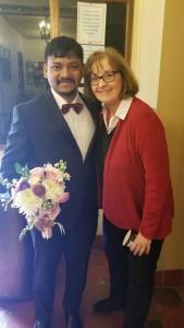 Bonnie Johnston with the groom Zunaid