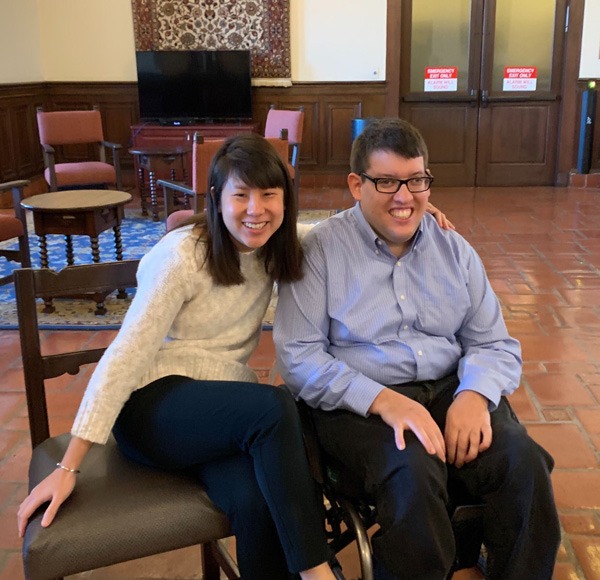With Claudio in the I-House Great Hall. Photo Credit: Mary Cinko.
