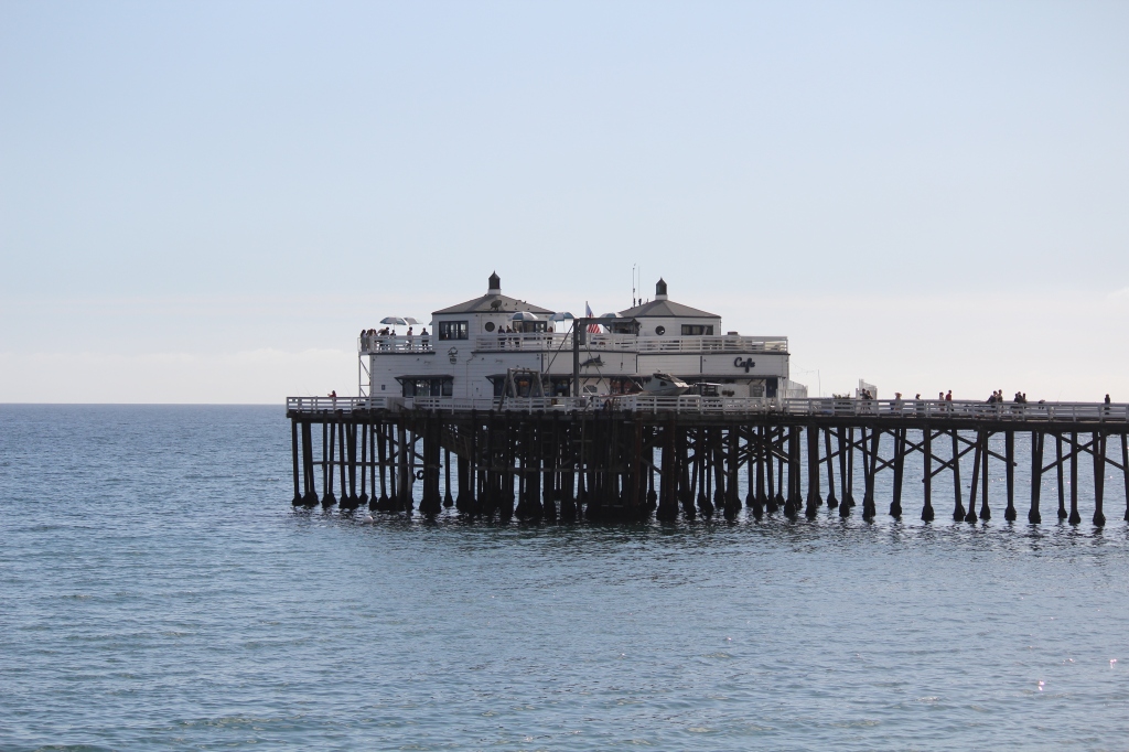 A photo of the side of a pier.