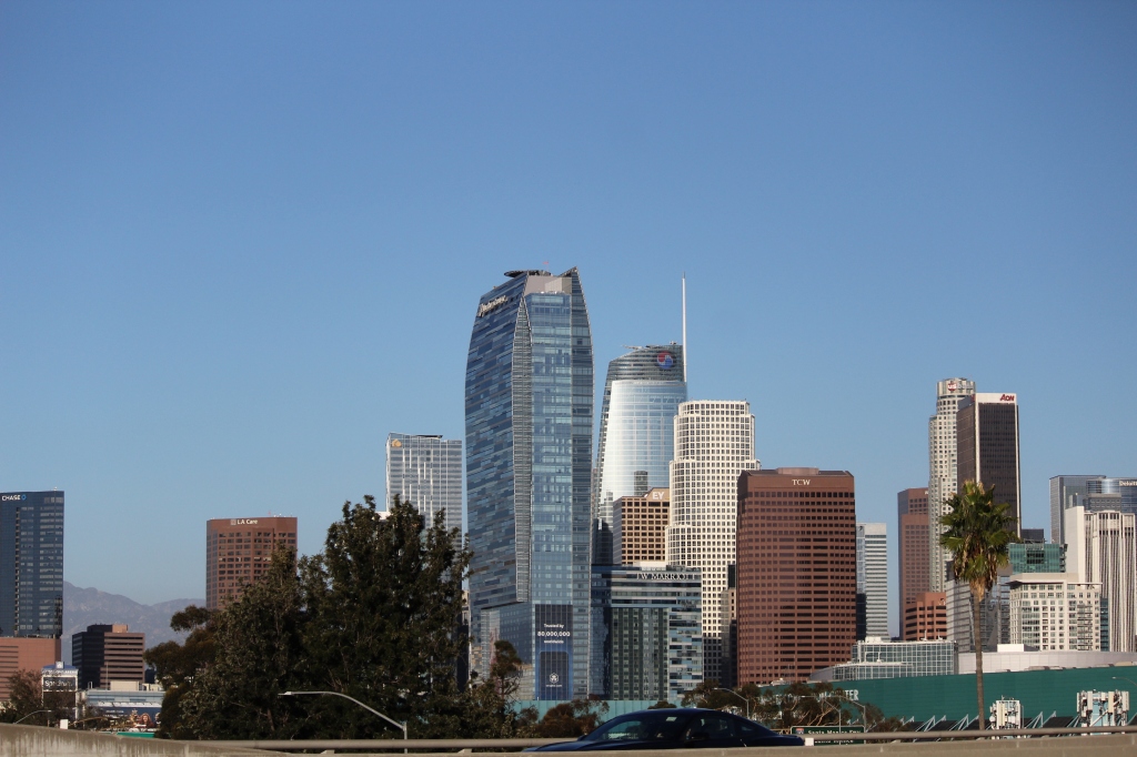 The skyline of Los Angeles.