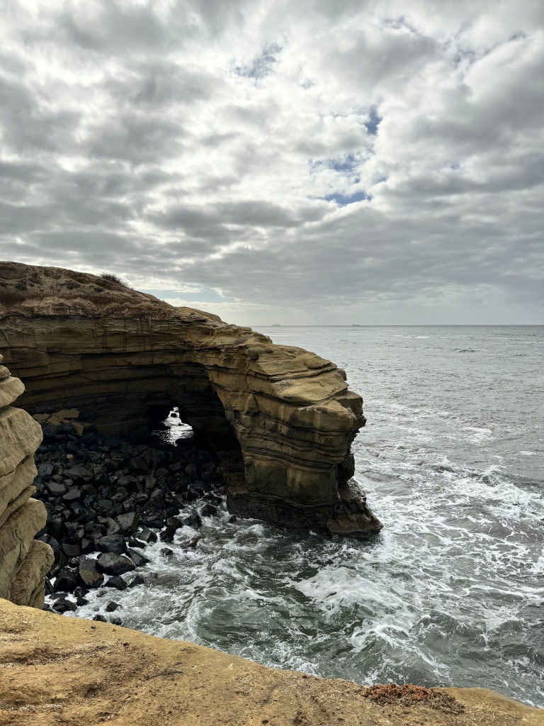 A cove inside oceanside rocks.