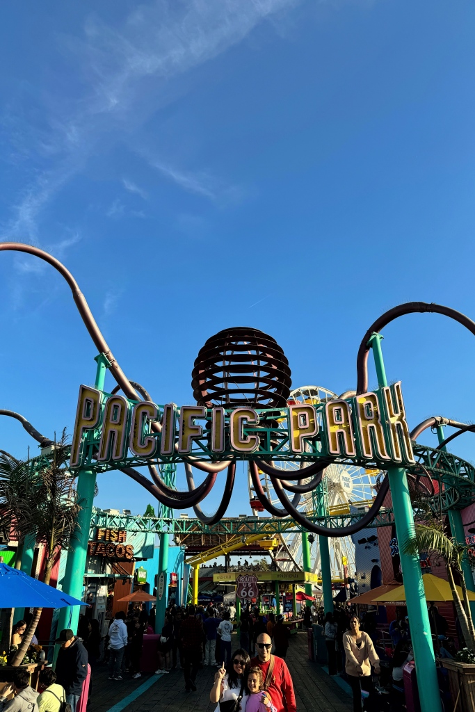 An amusement park reading "Pacific Park"