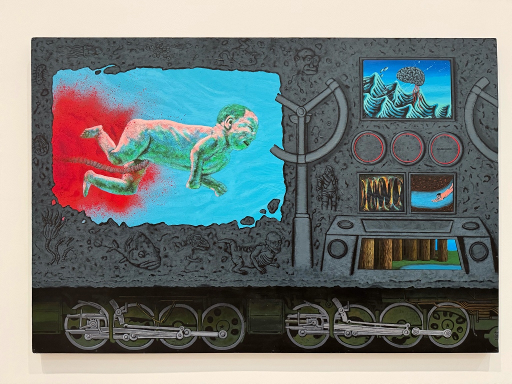 Intricate artwork depicting surreal dreams by David Wojnarowicz.
