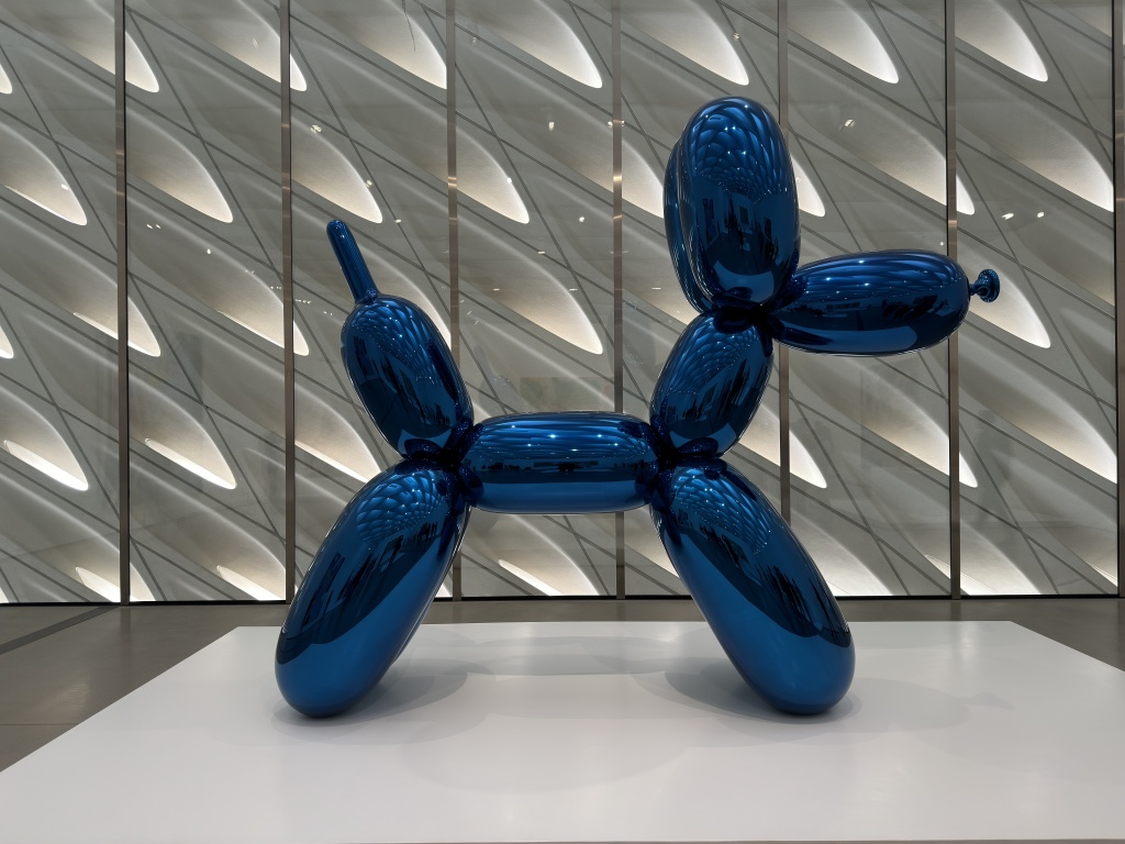Artwork of a balloon dog by Jeff Koons.