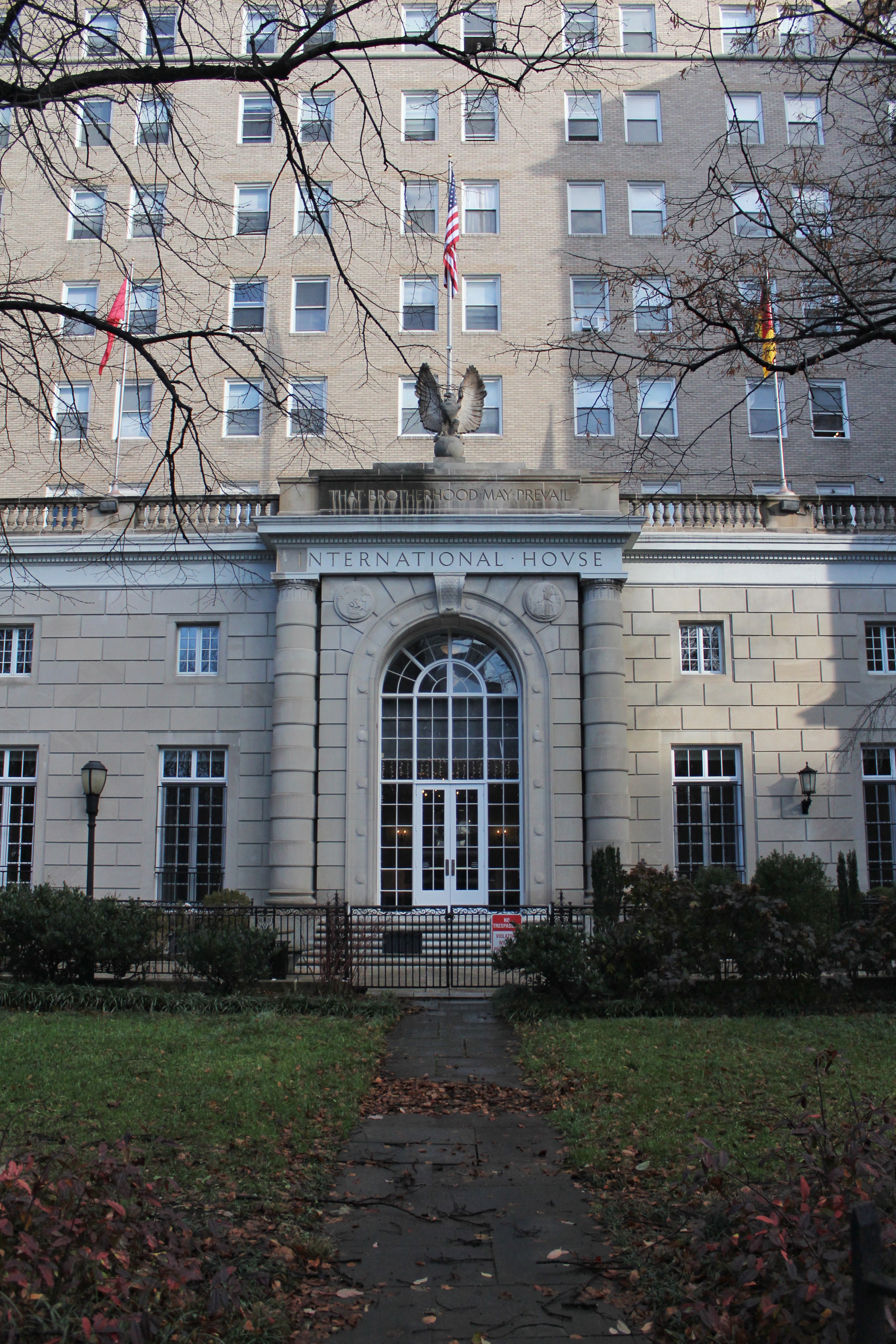 Front entrance view of the I-House.
